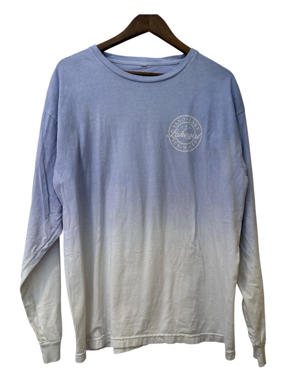 Lakegirl Lavender to White Ombre Long Sleeve Tee